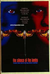 d450 SILENCE OF THE LAMBS DS style C teaser one-sheet movie poster '90 rare!