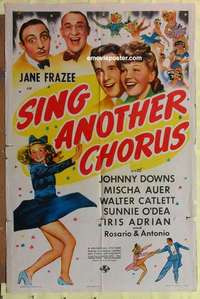 d442 SING ANOTHER CHORUS one-sheet movie poster '41 Jane Frazee, Downs