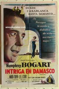 d438 SIROCCO Spanish/U.S. one-sheet movie poster '51 Humphrey Bogart, Lee J. Cobb