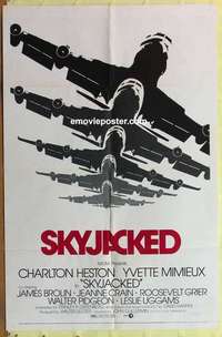 d432 SKYJACKED style A one-sheet movie poster '72 Charlton Heston, Mimieux