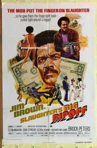 d428 SLAUGHTER'S BIG RIPOFF one-sheet movie poster '73 BAD Jim Brown!