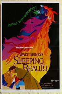 d422 SLEEPING BEAUTY one-sheet movie poster R70 Disney classic!