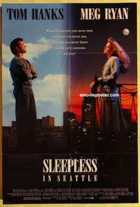 d421 SLEEPLESS IN SEATTLE DS one-sheet movie poster '93 Tom Hanks, Meg Ryan