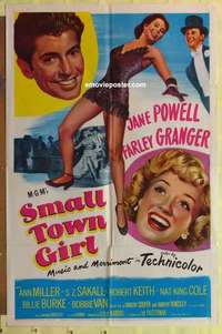 d419 SMALL TOWN GIRL one-sheet movie poster '53 sexy Jane Powell!