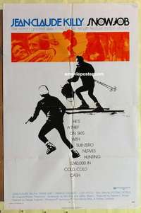 d414 SNOW JOB one-sheet movie poster '72 Jean-Claude Killy, skiing!
