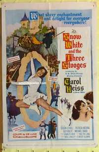d413 SNOW WHITE & THE THREE STOOGES one-sheet movie poster '61 cool!