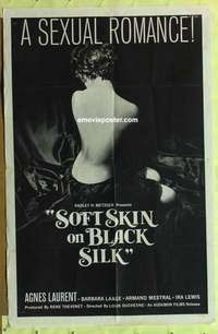 d409 SOFT SKIN ON BLACK SILK one-sheet movie poster '59 Radley Metzger