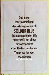 d408 SOLDIER BLUE style B one-sheet movie poster '70 warning style!