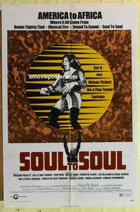 d392 SOUL TO SOUL one-sheet movie poster '71 Wilson Pickett, Tina Turner