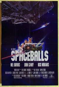 d389 SPACEBALLS one-sheet movie poster '87 Mel Brooks, Pullman, Candy