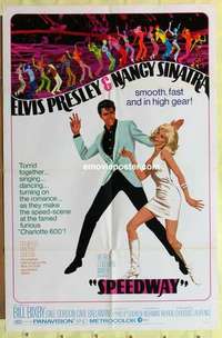 d386 SPEEDWAY one-sheet movie poster '68 Elvis Presley, Nancy Sinatra