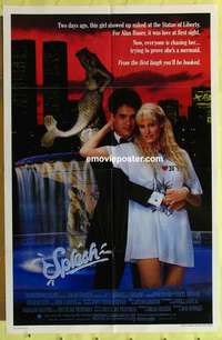 d377 SPLASH one-sheet movie poster '84 Tom Hanks, mermaid Daryl Hannah!