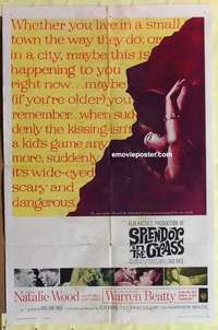 d375 SPLENDOR IN THE GRASS one-sheet movie poster '61 Natalie Wood, Beatty