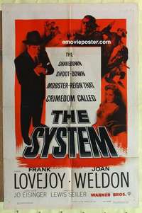 d289 SYSTEM one-sheet movie poster '53 crime syndicates, film noir!