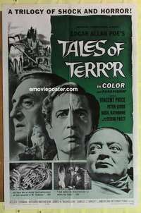 d281 TALES OF TERROR one-sheet movie poster '62 Peter Lorre, Price