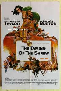 d275 TAMING OF THE SHREW one-sheet movie poster '67 Liz Taylor, Burton