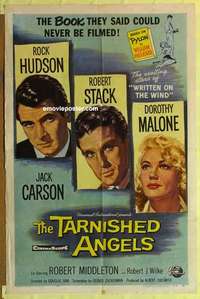 d271 TARNISHED ANGELS one-sheet movie poster '58 Rock Hudson, Stack, Malone