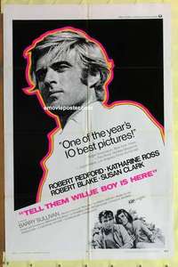d258 TELL THEM WILLIE BOY IS HERE one-sheet movie poster '70 Robert Redford