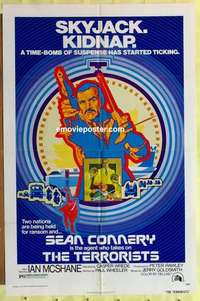 d245 TERRORISTS one-sheet movie poster '75 Sean Connery, Tanenbaum art!