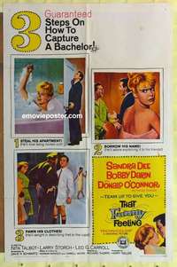 d243 THAT FUNNY FEELING one-sheet movie poster '65 naked Sandra Dee in tub!