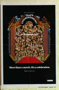 d239 THAT'S ENTERTAINMENT advance one-sheet movie poster '74 classic scenes!