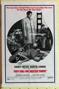 d234 THEY CALL ME MISTER TIBBS one-sheet movie poster '70 Sidney Poitier
