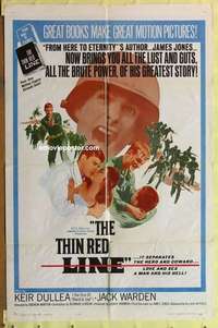 d227 THIN RED LINE one-sheet movie poster '64 James Jones, Kier Dullea
