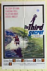 d226 THIRD SECRET one-sheet movie poster '64 Stephen Boyd, Attenborough