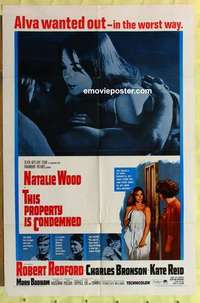 d223 THIS PROPERTY IS CONDEMNED one-sheet movie poster '66 Natalie Wood