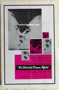 d221 THOMAS CROWN AFFAIR one-sheet movie poster '68 Steve McQueen