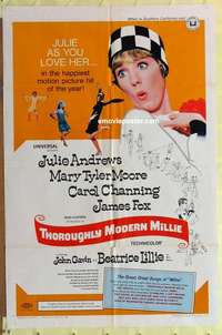 d219 THOROUGHLY MODERN MILLIE one-sheet movie poster '67 Julie Andrews