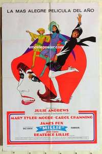 d220 THOROUGHLY MODERN MILLIE Spanish/U.S. one-sheet movie poster '67 Julie Andrews