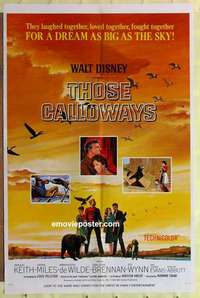 d218 THOSE CALLOWAYS style A one-sheet movie poster '65 Walt Disney, Kieth