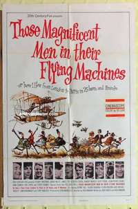 d217 THOSE MAGNIFICENT MEN IN THEIR FLYING MACHINES one-sheet movie poster