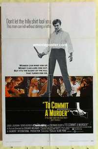 d204 TO COMMIT A MURDER one-sheet movie poster '70 Louis Jourdan, Berger