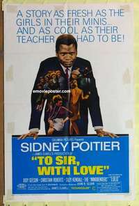 d202 TO SIR WITH LOVE one-sheet movie poster '67 Sidney Poitier, Lulu