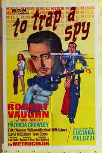 d201 TO TRAP A SPY one-sheet movie poster '66 Robert Vaughn, Man from UNCLE