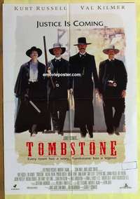d198 TOMBSTONE one-sheet movie poster '93 Kurt Russell, Val Kilmer