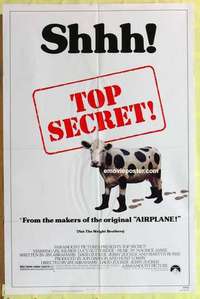 d194 TOP SECRET one-sheet movie poster '84 Val Kilmer spy spoof!