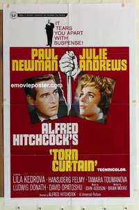 d190 TORN CURTAIN one-sheet movie poster '66 Paul Newman, Hitchcock