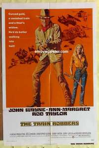 d172 TRAIN ROBBERS one-sheet movie poster '73 John Wayne, Ann-Margret
