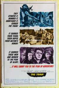 d173 TRAIN style A one-sheet movie poster '65 Burt Lancaster, Frankenheimer