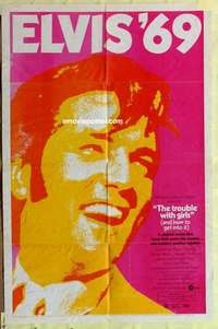 d163 TROUBLE WITH GIRLS one-sheet movie poster '69 gangster Elvis Presley!