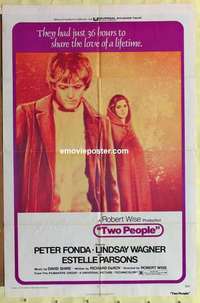 d150 TWO PEOPLE one-sheet movie poster '73 Peter Fonda, Robert Wise, Wagner