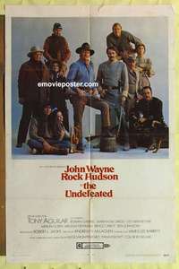 d144 UNDEFEATED style A one-sheet movie poster '69 John Wayne, Rock Hudson