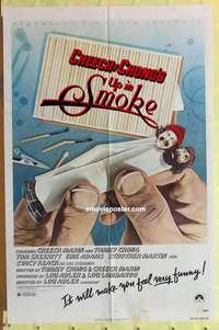 d135 UP IN SMOKE style B one-sheet movie poster '78 Cheech & Chong classic!