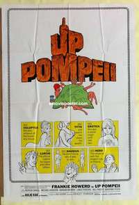 d134 UP POMPEII one-sheet movie poster '71 sexy English Julie Ege!