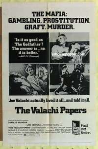 d132 VALACHI PAPERS style C one-sheet movie poster '72 Charles Bronson