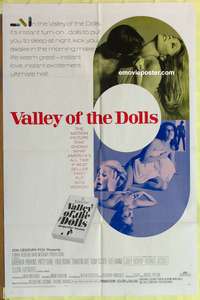 d130 VALLEY OF THE DOLLS one-sheet movie poster '67 sexy Sharon Tate!