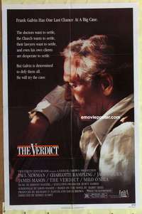 d123 VERDICT one-sheet movie poster '82 lawyer Paul Newman, Jack Warden